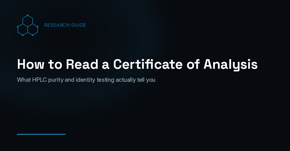 How to Read a Certificate of Analysis (COA) for Research Peptides