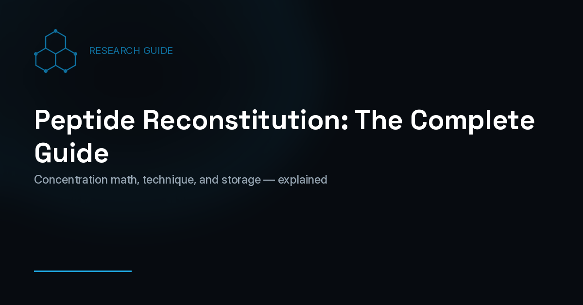 Peptide Reconstitution: The Complete Guide