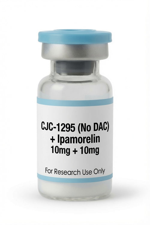 CJC-1295 (No DAC) 10mg + Ipamorelin 10mg research peptide wholesale kit vial, Pacific Peptides
