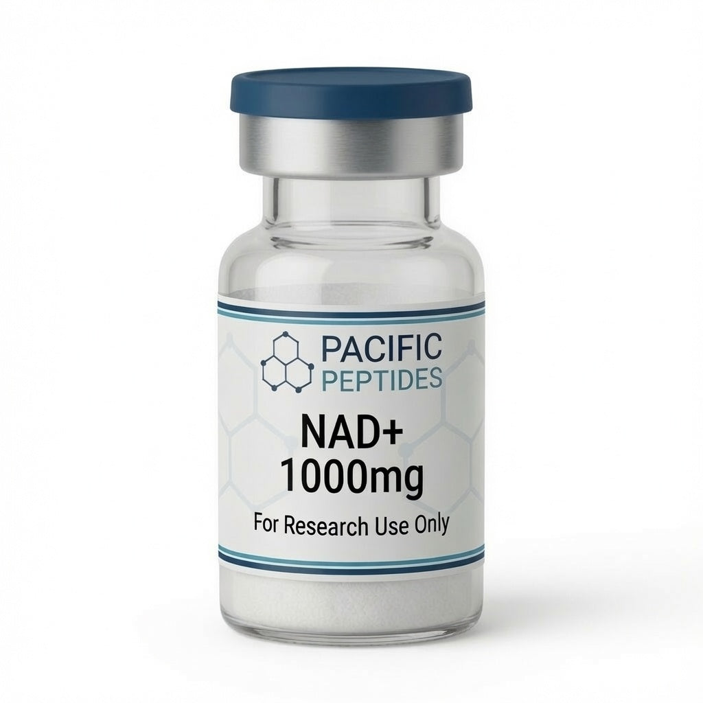 NAD+ 1000mg research peptide vial, Pacific Peptides