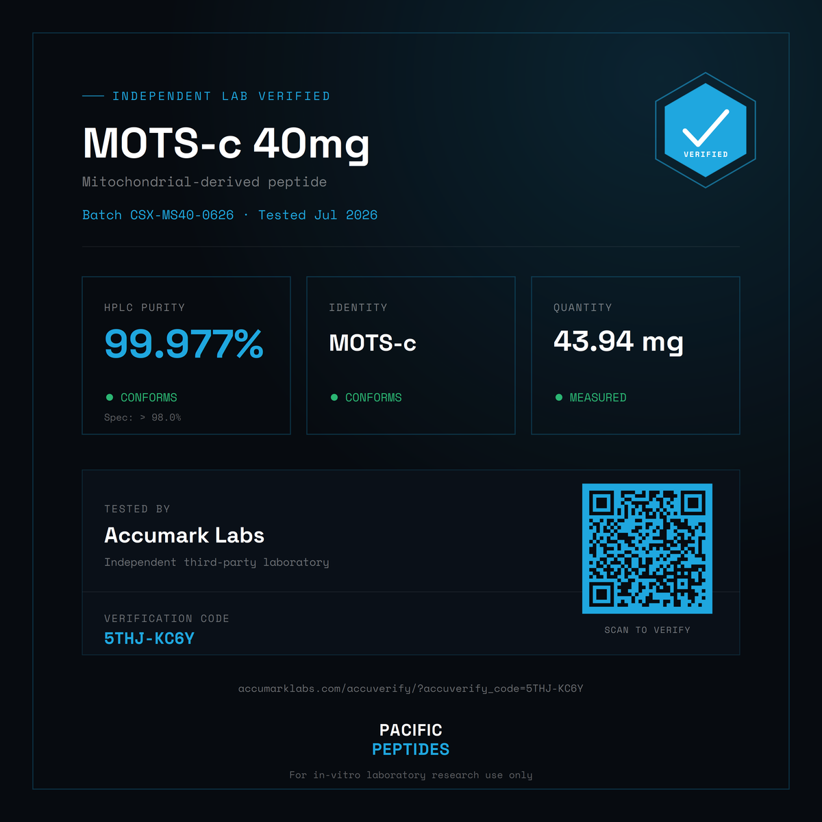 MOTS-c 40mg